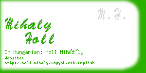 mihaly holl business card